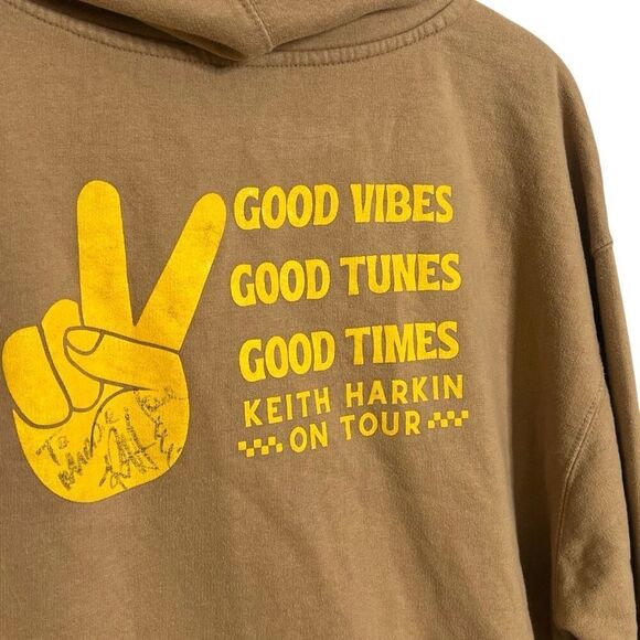 Independent Trading Company Autographed Keith Harkin On Tour Full Zip Hoodie Tan - Picture 5 of 9